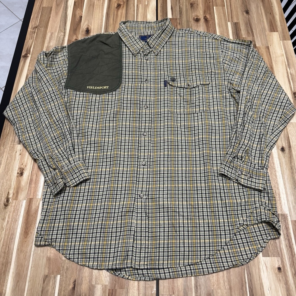 Berreta Shooting Shirt Mens 2XL Plaid Fieldsport Long‎ Sleeve Button Up Hunting